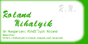 roland mihalyik business card